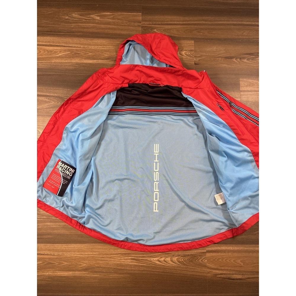 Porsche Martini Racing Racing Red Windbreaker Jacket Size XL - Picture 4 of 8